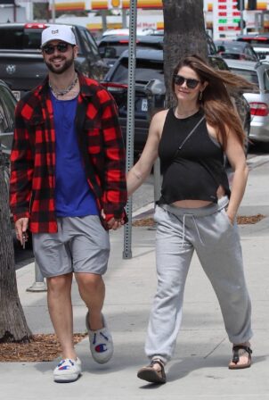 Ashley Greene - With her husband Paul Khoury walk hand in hand in Studio City