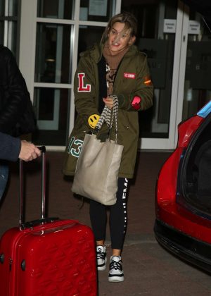 Ashley Roberts - Arriving at The Big Blue Hotel in Blackpool