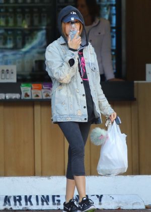 Ashley Tisdale - Leaves a Hair Salon in Studio City