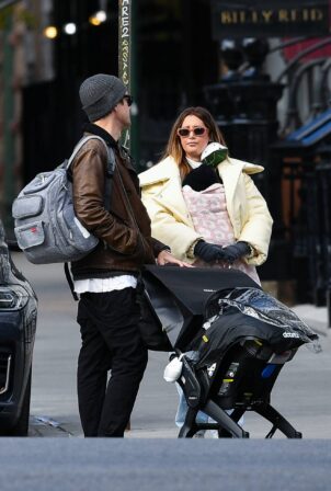 Ashley Tisdale - With Christopher French on a family stroll in New York City