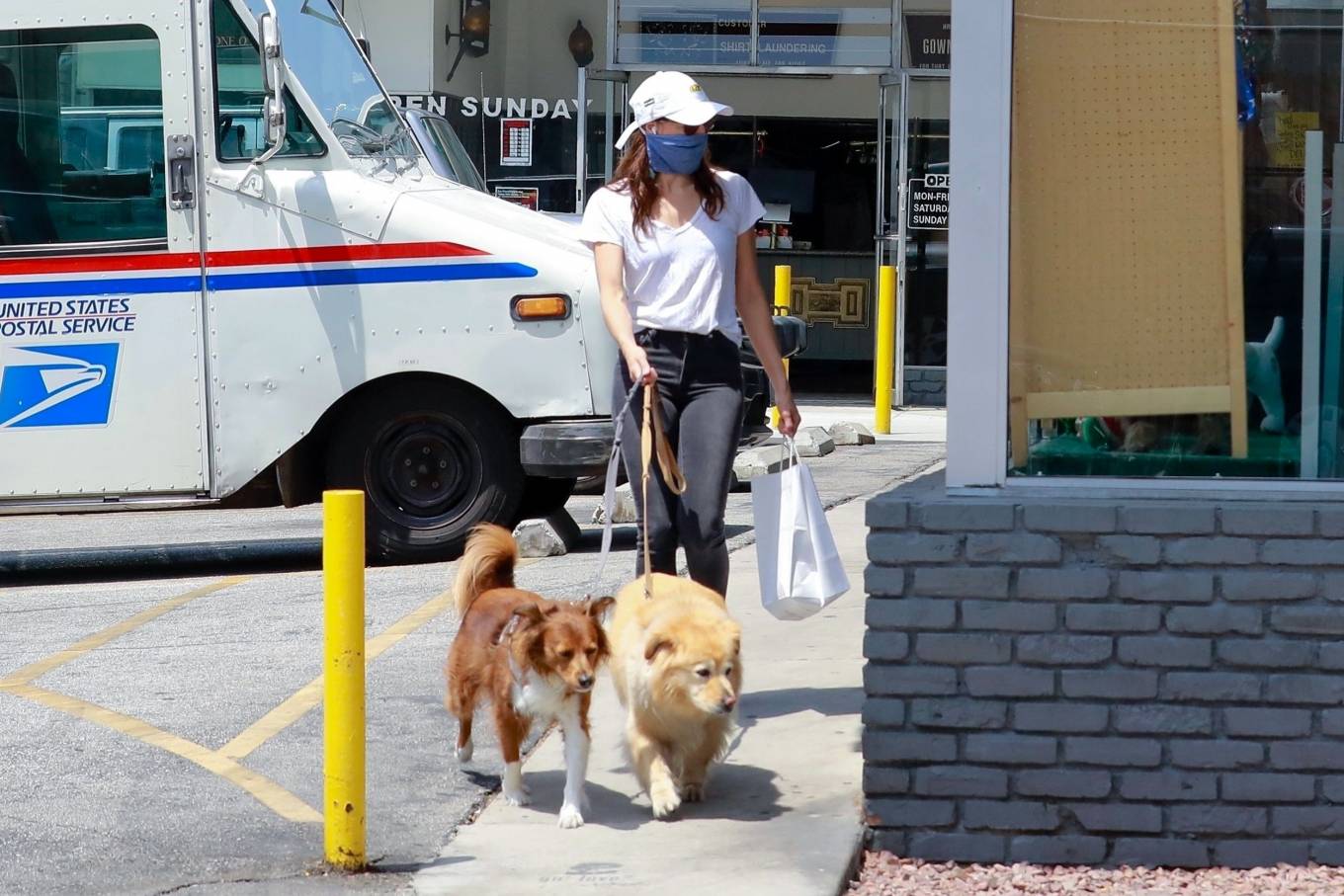 Aubrey Plaza â€“ Out with her dogs