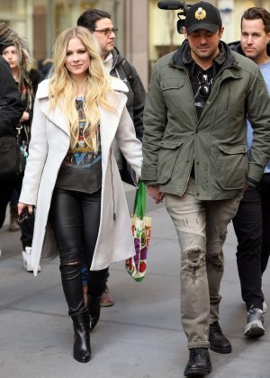 Avril Lavigne and Phillip Sarofim - Leaving SiriusXM Radio in New York City