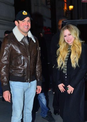 Avril Lavigne and Phillip Sarofim - Out for dinner in New York