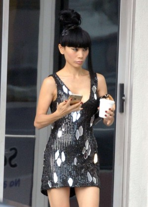 Bai Ling in Short Dress out in Los Angeles