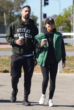 Becky G - Spotted with her ex fiancé Sebastian Lletget Her in Porter Ranch