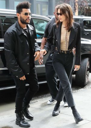 Bella Hadid and The Weeknd - Arriving at Sadelle's for her birthday in New York