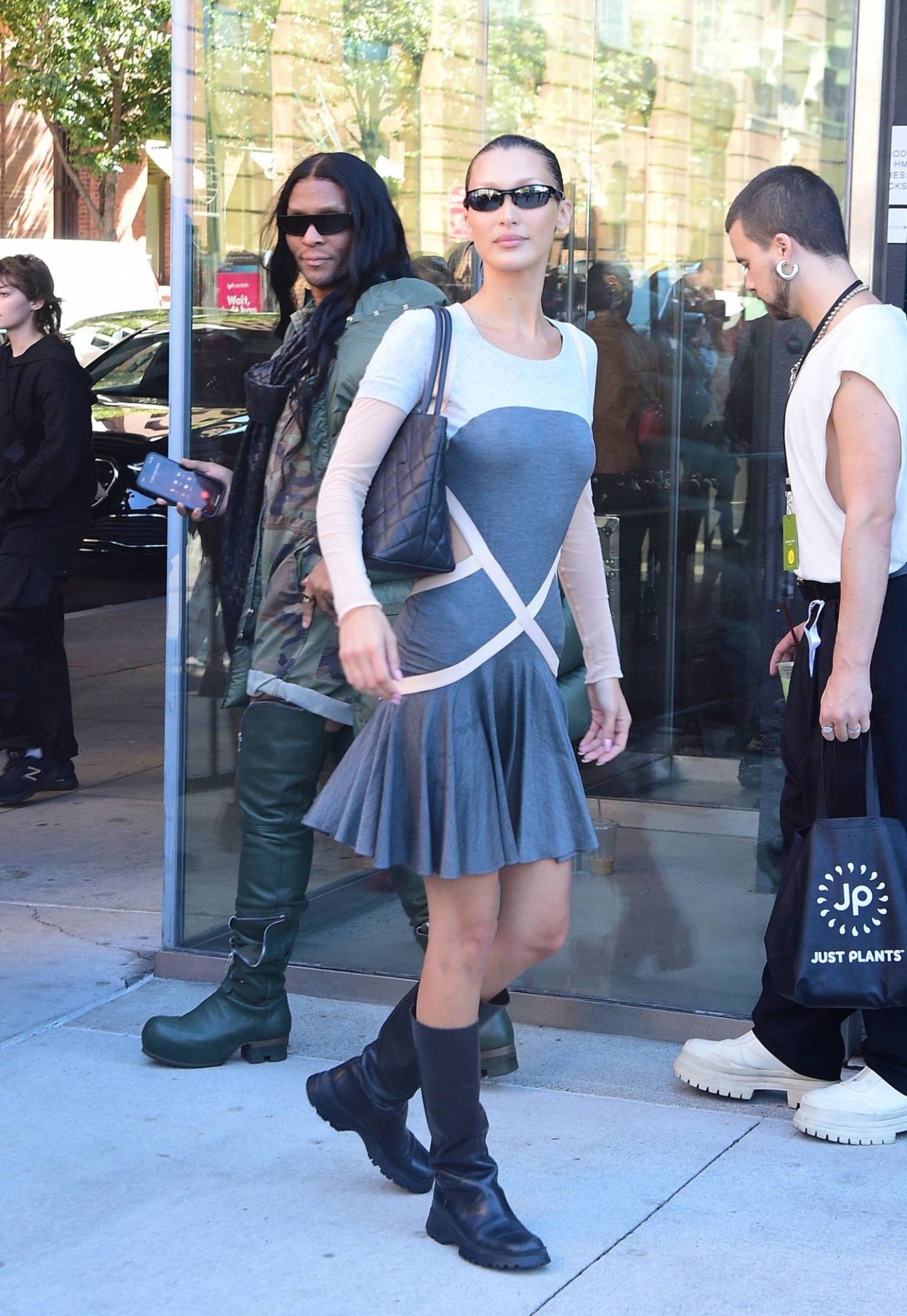 Bella Hadid 2022 : Bella Hadid – Leaving Michael Kors fashion show in New York-04