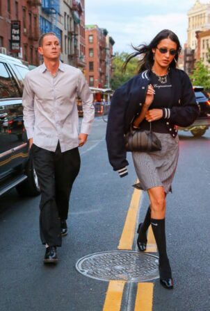 Bella Hadid - With boyfriend Marc Kaman go out for dinner in New York