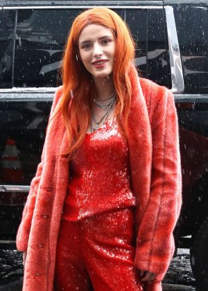 Bella Thorne - Attending the Sally LaPointe Fashion Show in New York