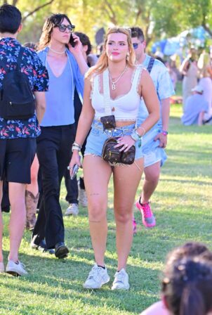 Bella Thorne - In denim shorts seen at Coachella 2022