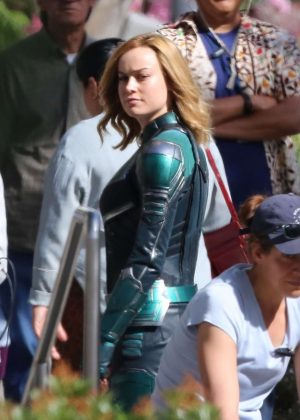 Brie Larson - On the set of 'Captain Marvel' in Los Angeles