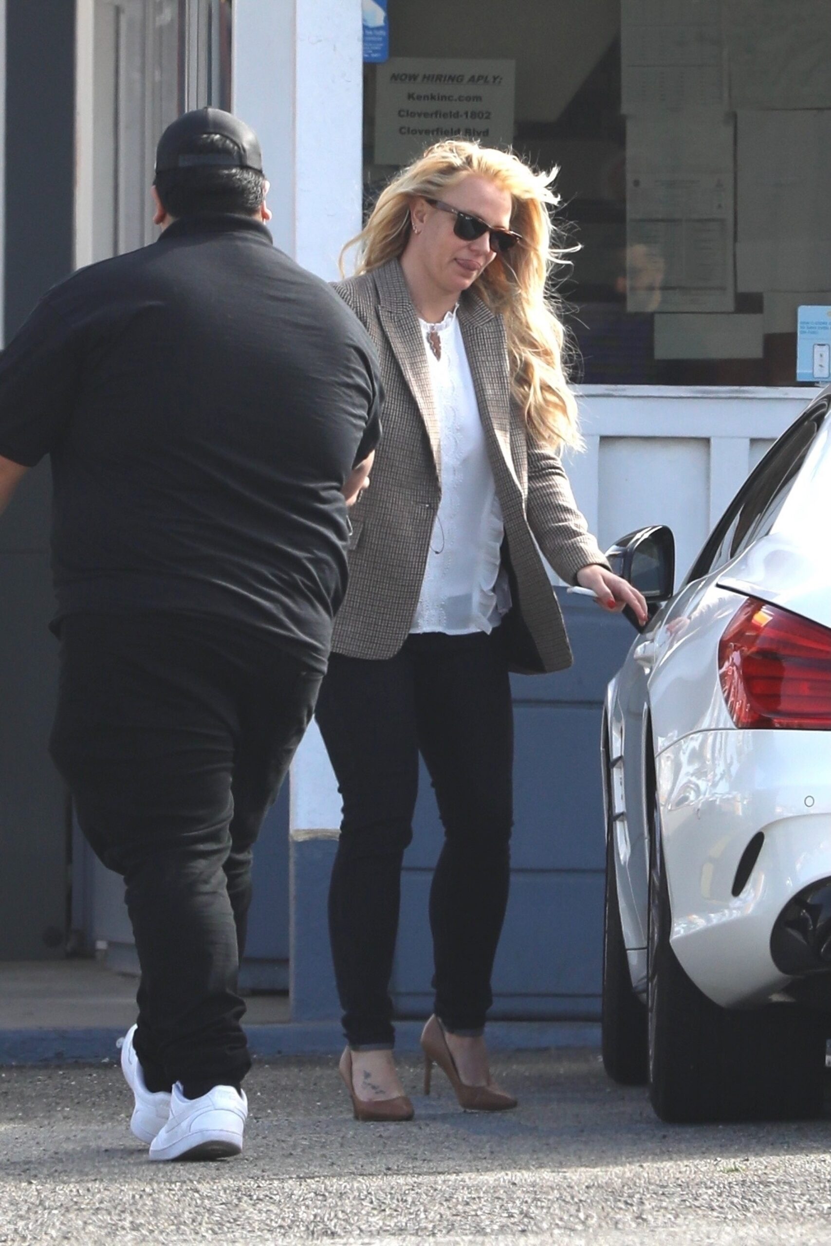 Britney Spears 2021 : Britney Spears – Makes a rar appearance seen at a local gas station Los Angeles -15