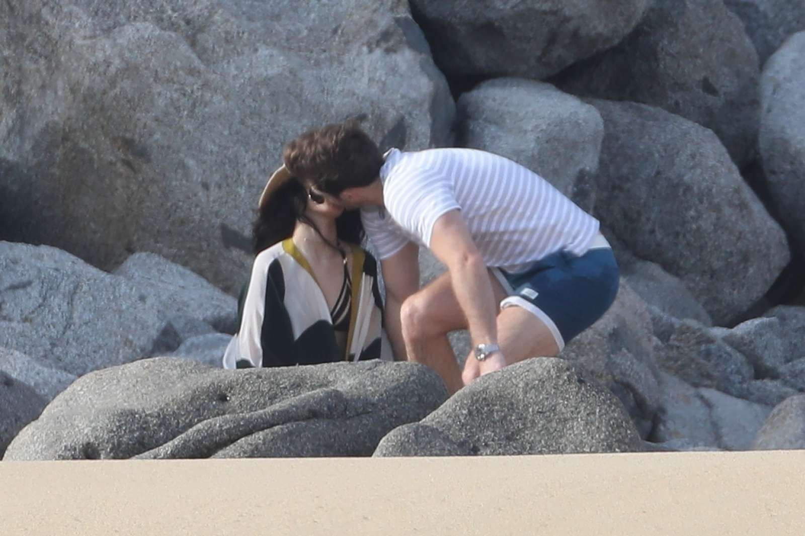 Camila Cabello in Bikini with Matthew Hussey at the beach in Cabo. 