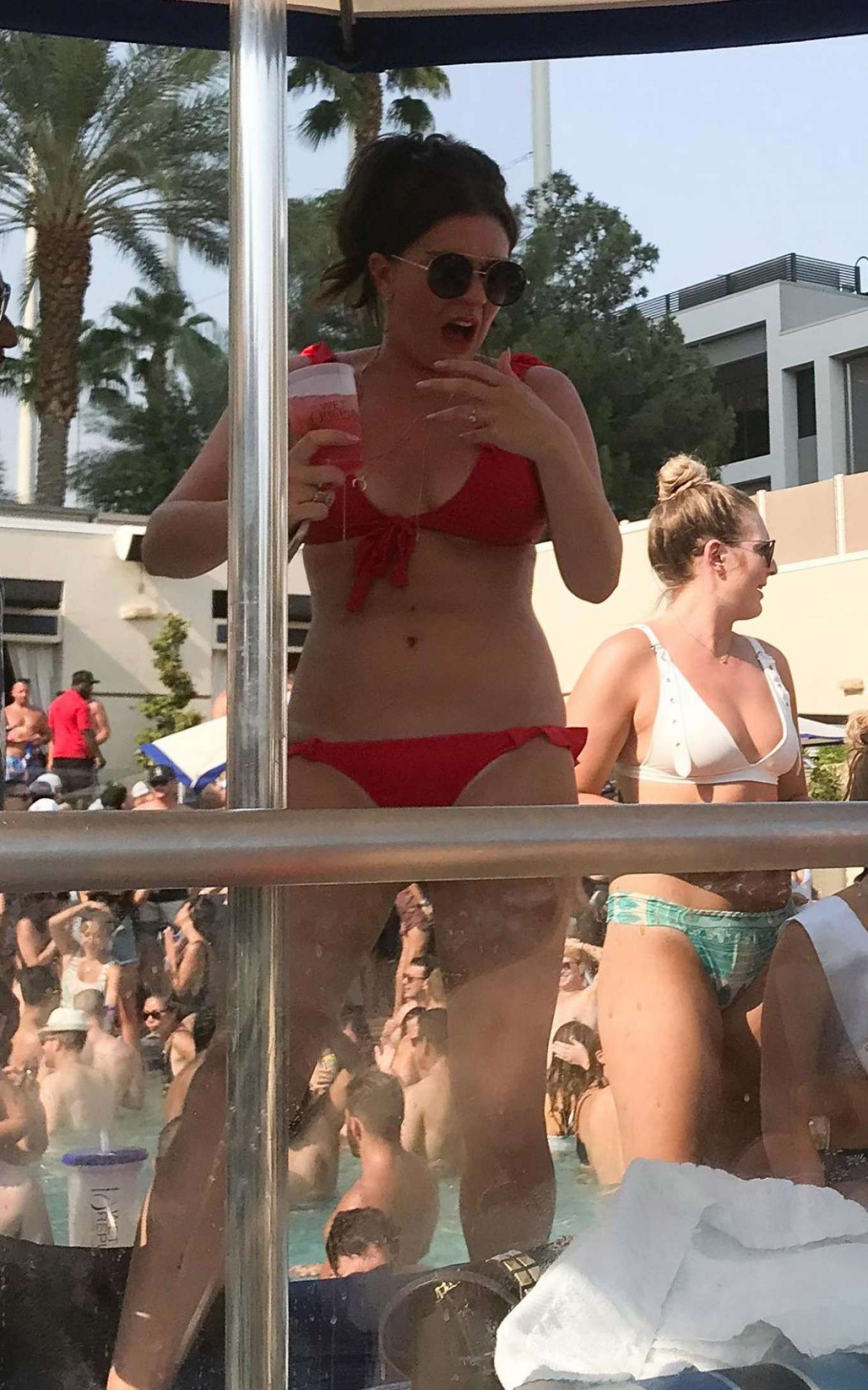 Candice Brown in Red Bikini 2018 -01 | GotCeleb