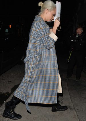 Cara Delevingne in Long Coat out in London