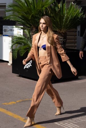 Cara Delevingne - Spotted in Cannes leaving the Palais des Festivals