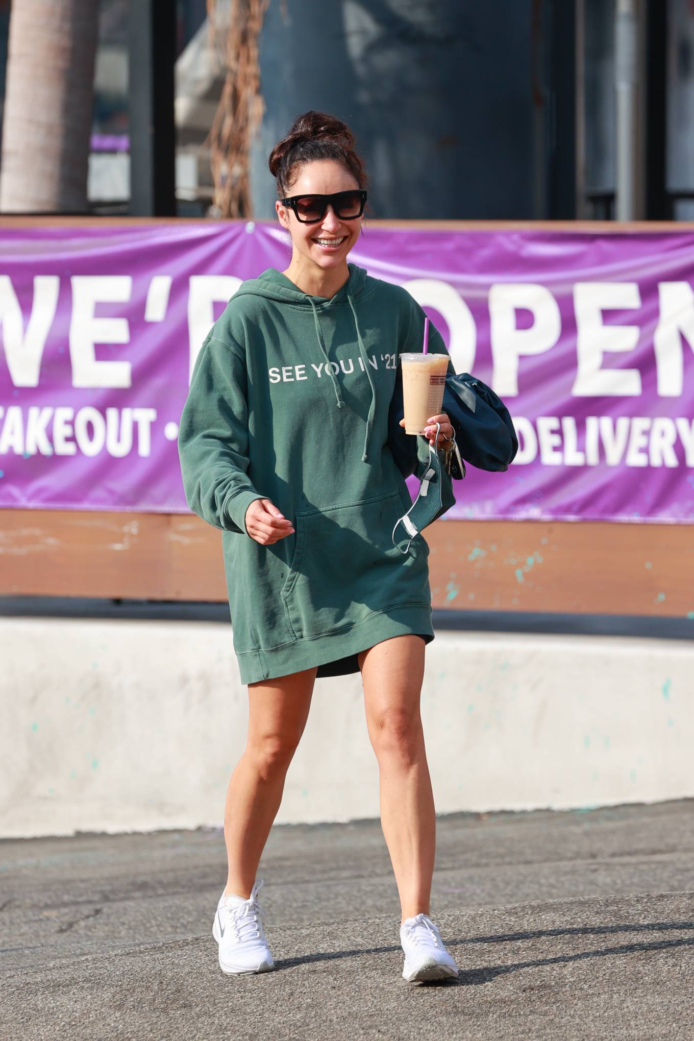 Cara Santana – Wears 21 Hoodie as seen after the gym in Los Angeles