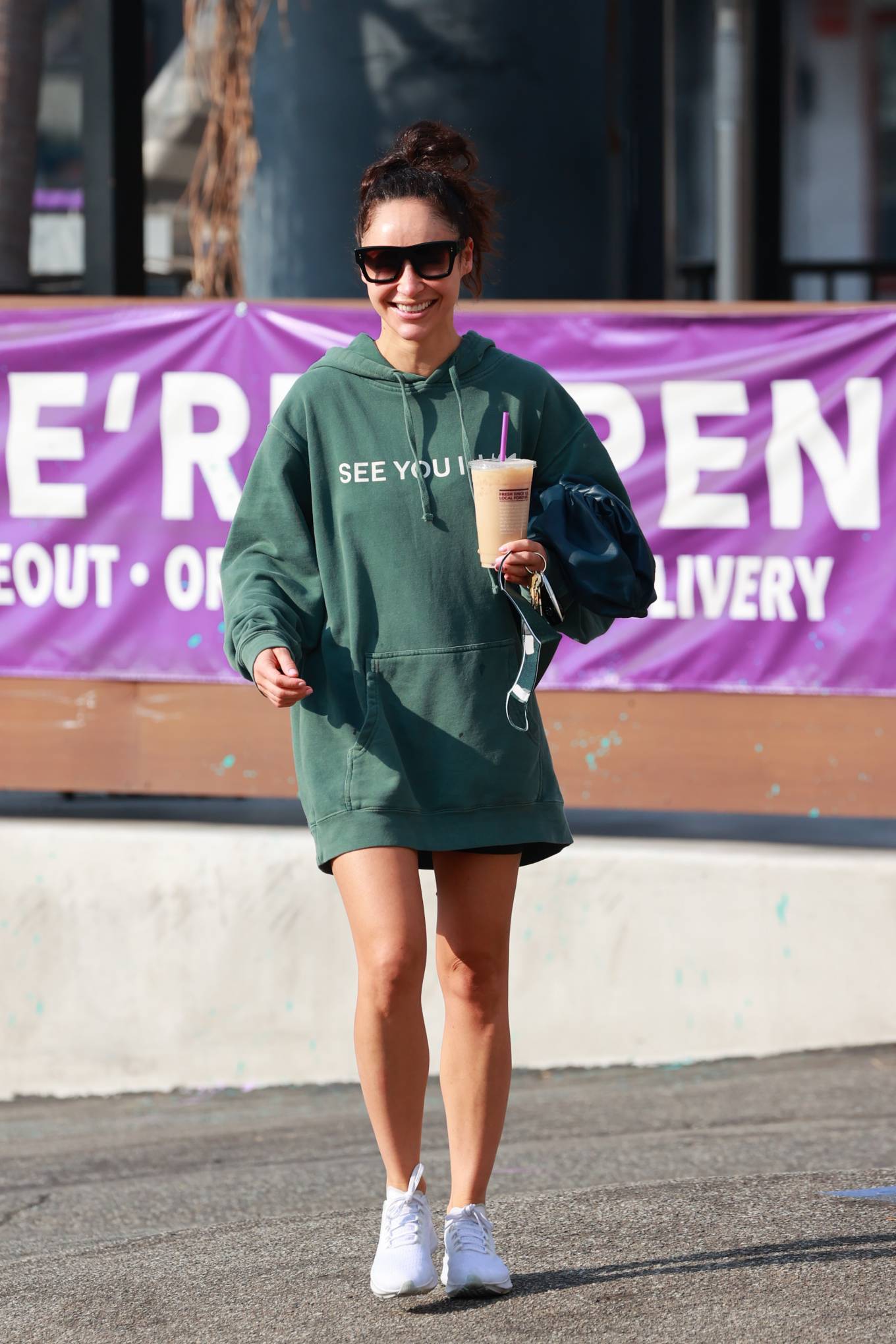 Cara Santana – Wears 21 Hoodie as seen after the gym in Los Angeles