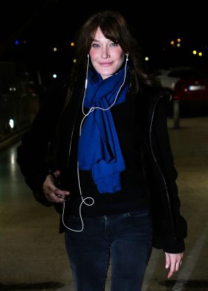 Carla Bruni at Airport in Madrid