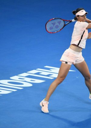 Caroline Garcia - Practice Session at the Australian Open 2018 in Melbourne