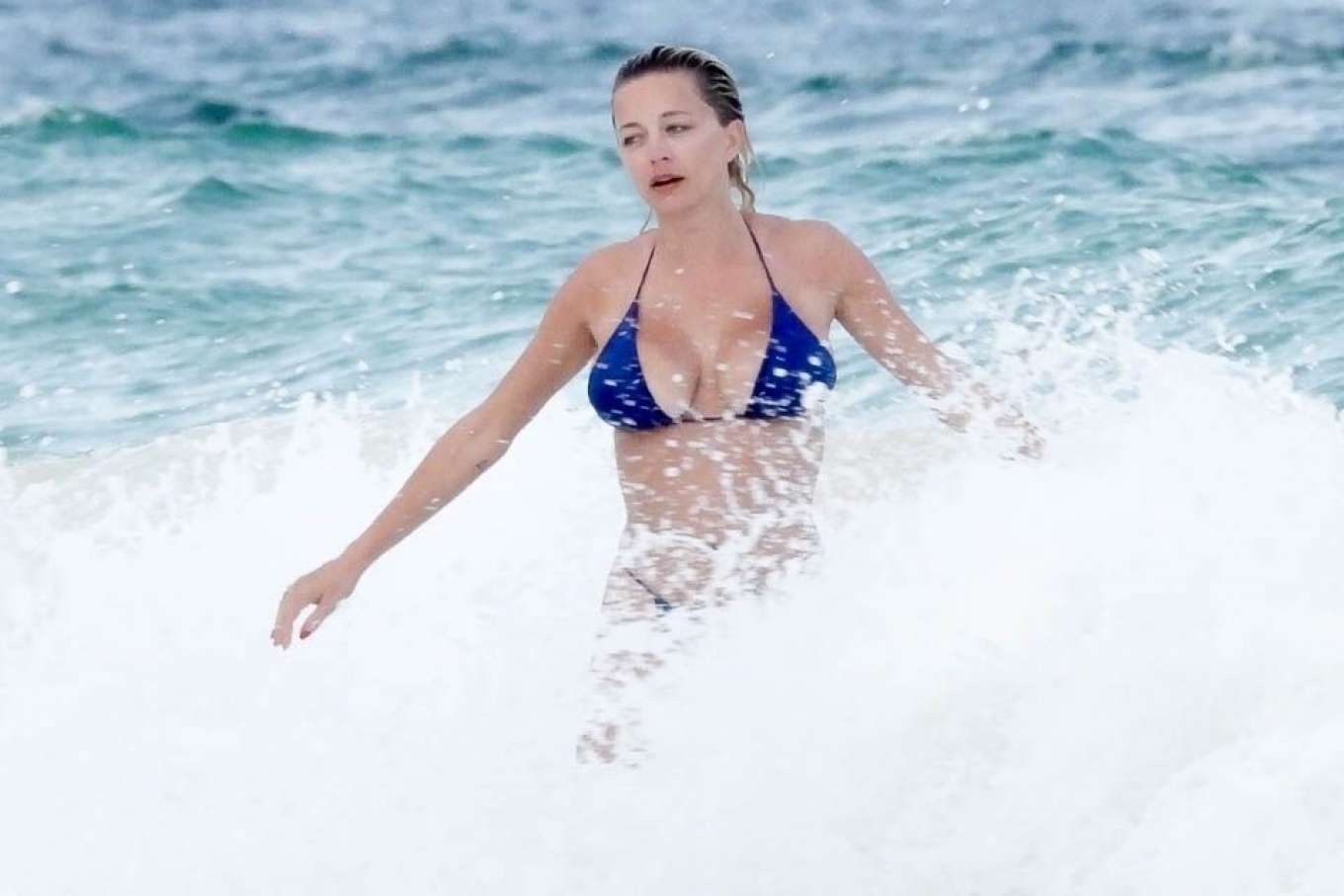 Caroline Vreeland In Blue Bikini Gotceleb