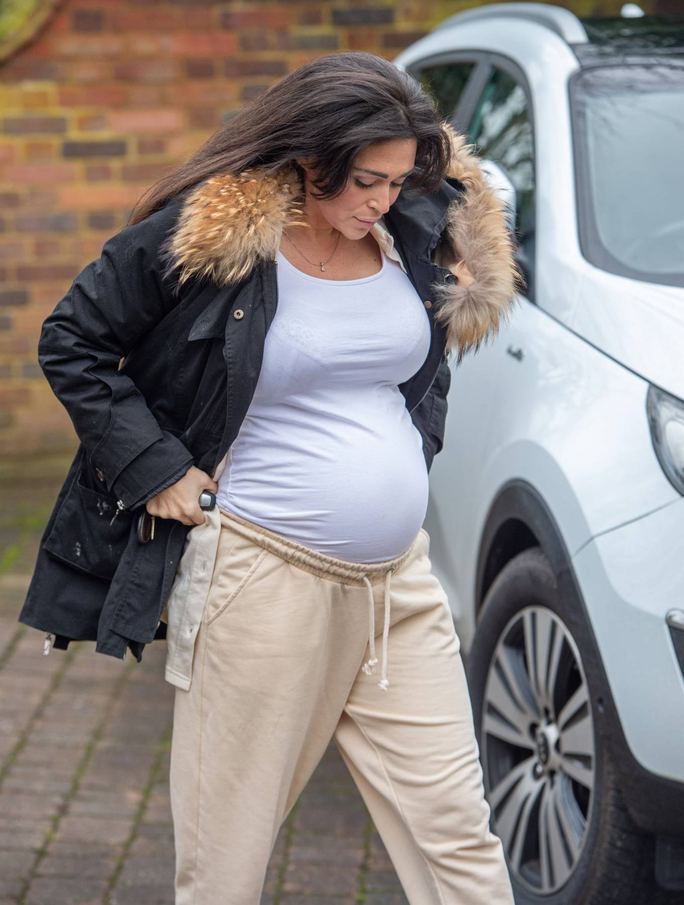 Casey Batchelor - Shows off her growing baby bump spotted out in