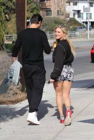 Cassie Scerbo - Leggy candids while out for some caffee in Los Angeles