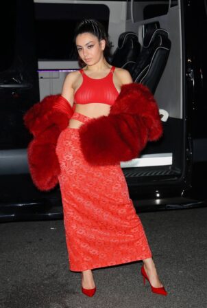 Charli XCX – Rocks in a red gown while out in New York – GotCeleb