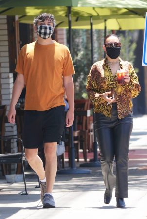Charli XCX with her boyfriend in Los Feliz