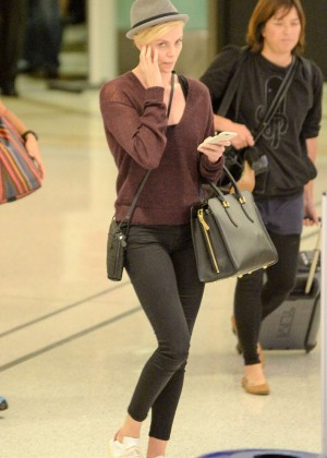 Charlize Theron in Tights returns to LA