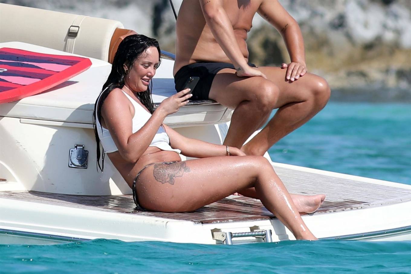 Charlotte Crosby – Bikini candids in Formentera – Spain