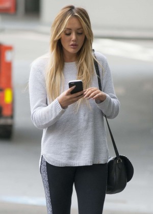 Charlotte Crosby in Spandex at the gym in Sydney