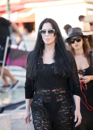 Cher out in Saint Tropez