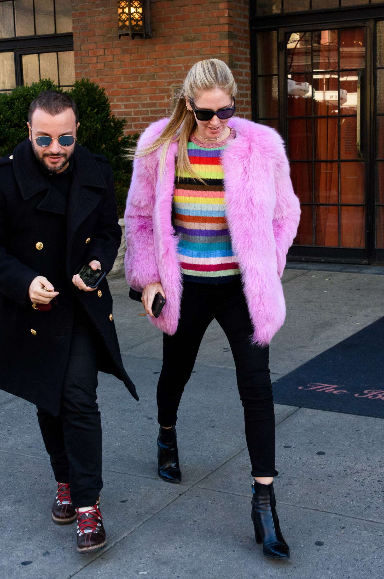 Chiara Ferragni in Pink Fur Coat -09 | GotCeleb