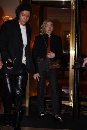 Chloë Grace Moretz - Seen as she exits her hotel in Paris