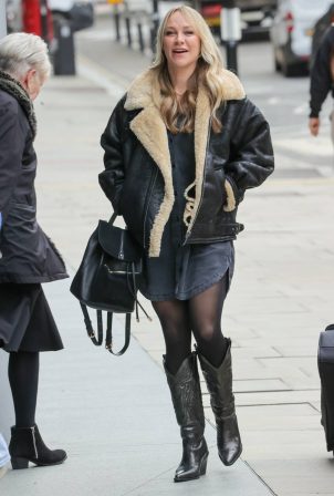 Chloe Madeley - Makes a stylish appearance on Jeremy Vine TV show in London