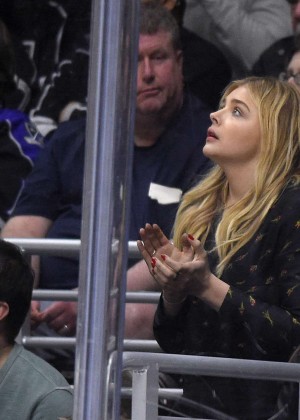 Chloe Moretz at the Kings Vs Avalanche Game in Los Angeles