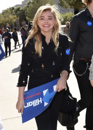 Chloe Moretz - Campaigns For Hillary Clinton in Las Vegas