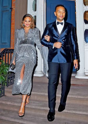 Chrissy Teigen and John Legend - Head to the Grammy's in NY