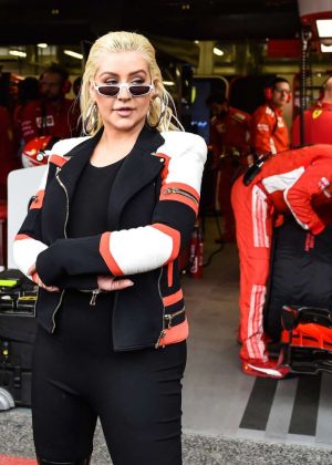 Christina Aguilera at the Grand Prix of Azerbaijan Formula 1 in Baku