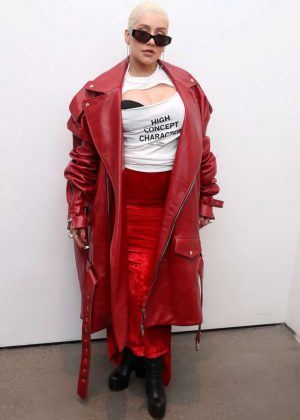 Christina Aguilera - Christian Cowan Fashion Show in NYC