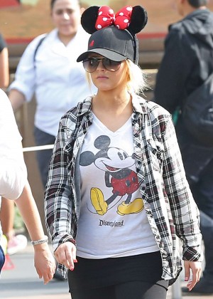 Christina Aguilera at Disneyland in Anaheim