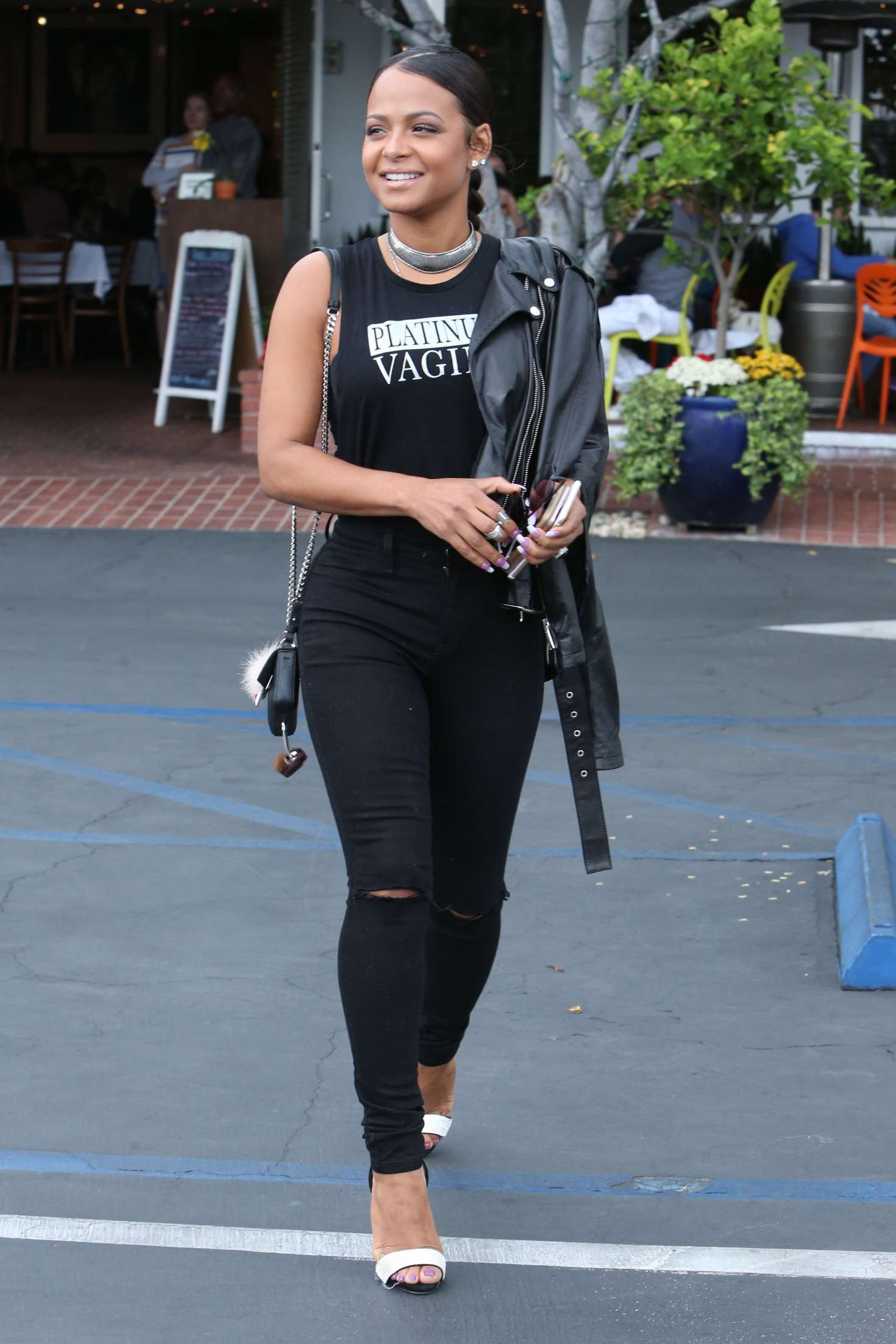 Christina Milian in Black Ripped Jeans -09 | GotCeleb