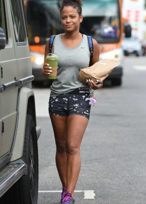 Christina Milian in Shorts Out in Los Angeles