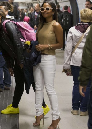 Christina Milian in Tight Jeans Out in London
