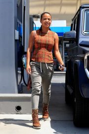 Christina Milian - Spotted at a gas station in Beverly Hills
