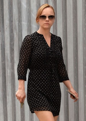 Christina Ricci in Short Dress out in NYC