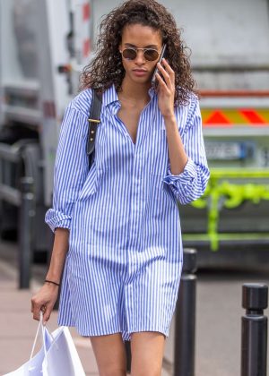 Cindy Bruna on the Croisette in Cannes