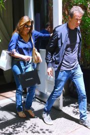 Cindy Crawford and Rande Gerber - Leaves the Mercer Hotel in New York