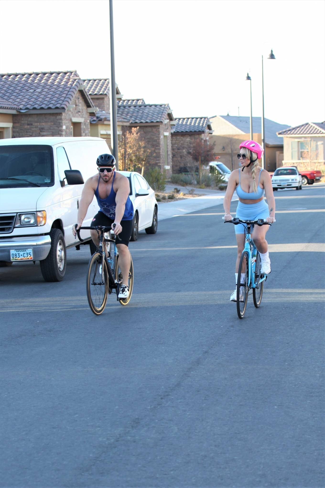 Claudia Fijal – Seen during bike ride in Las Vegas – GotCeleb